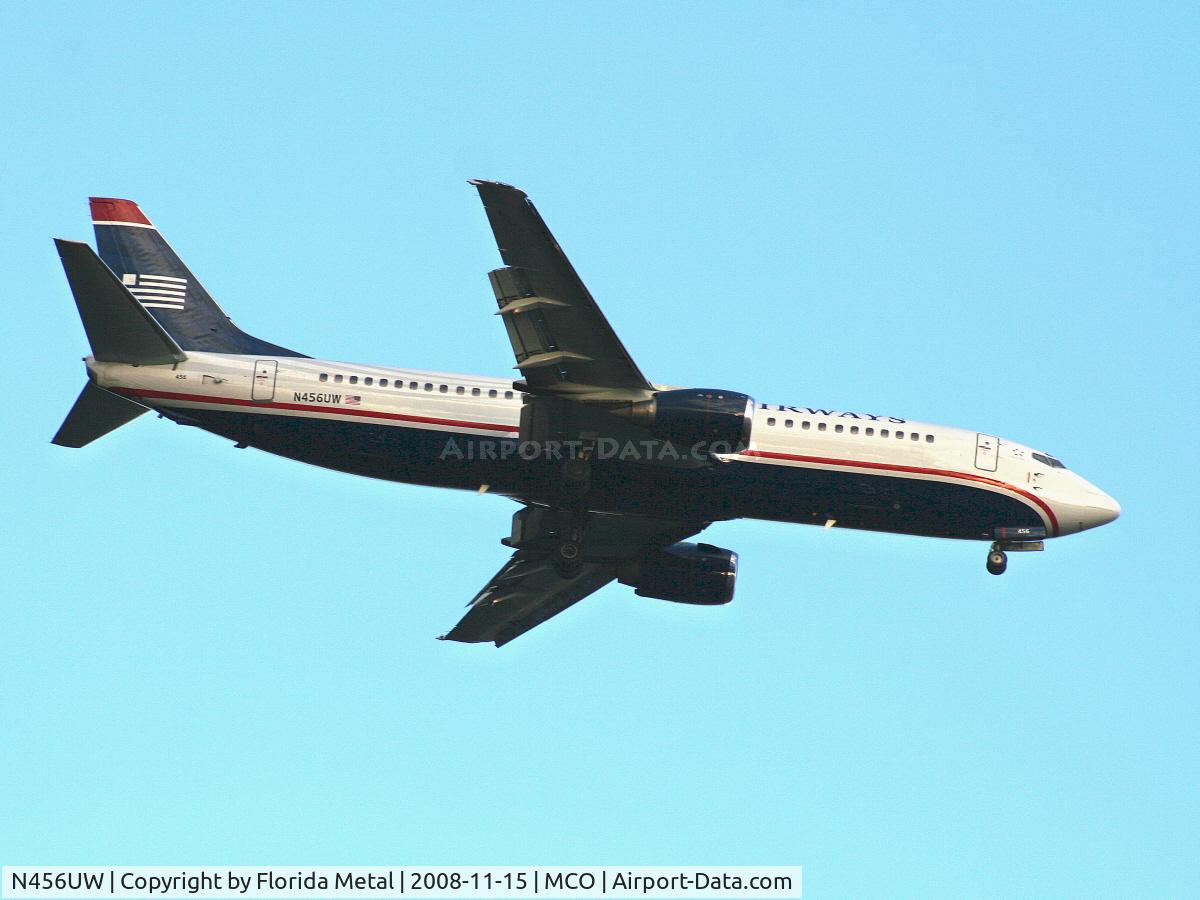 N456UW, 1991 Boeing 737-4B7 C/N 25020, US Airways 737-400