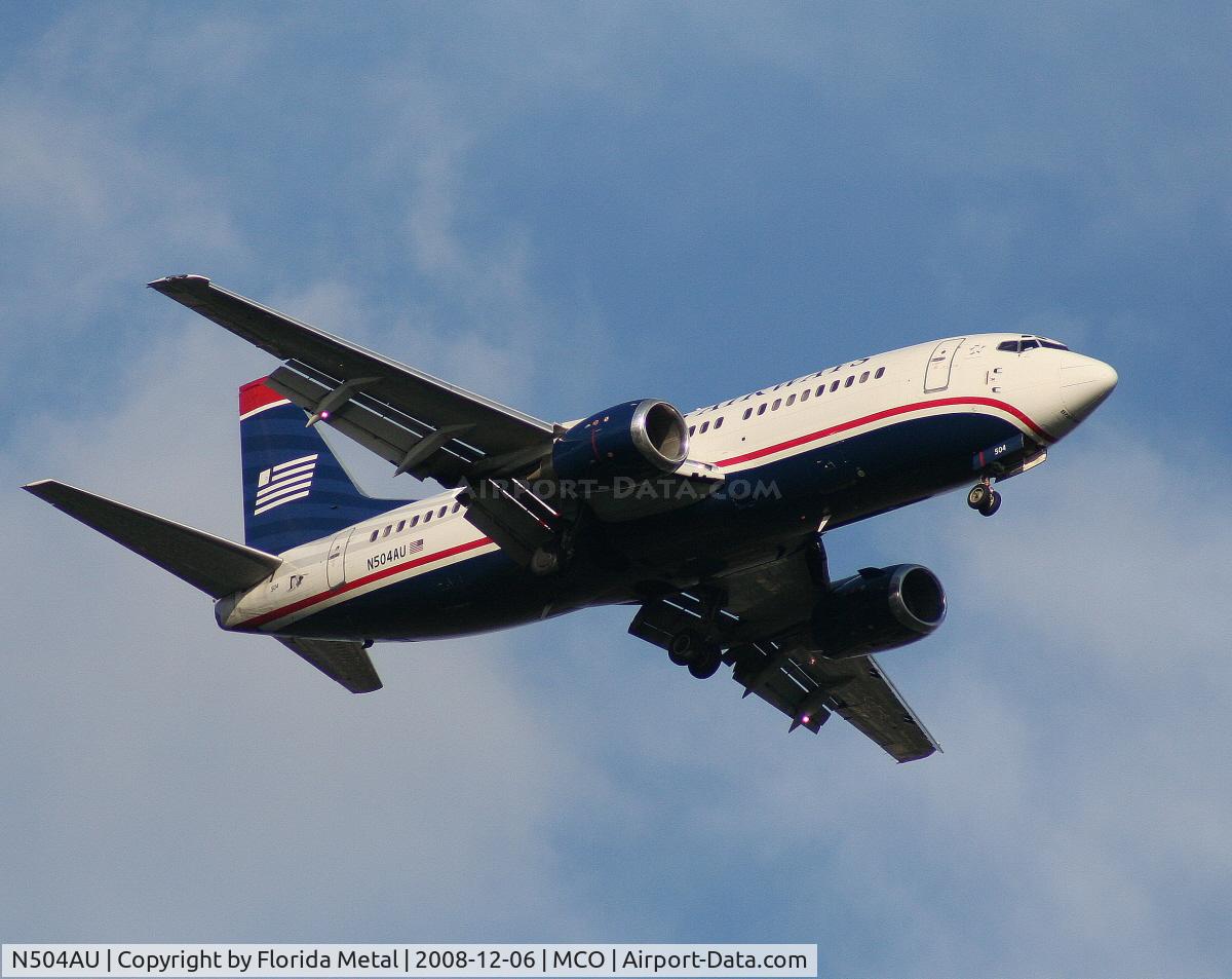 N504AU, 1987 Boeing 737-3B7 C/N 23379, US Airways 737-300