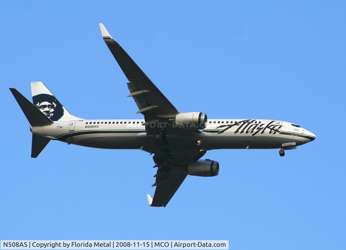 N508AS, 2008 Boeing 737-890 C/N 35691, Alaska 737-800