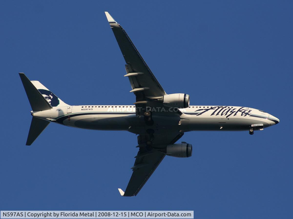N597AS, 2008 Boeing 737-890 C/N 35689, Alaska 737-800