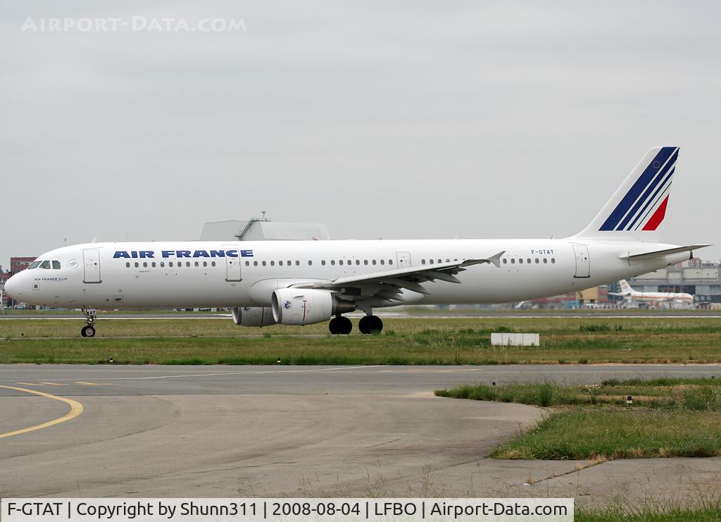 F-GTAT, 2008 Airbus A321-211 C/N 3441, Taxiing holding point rwy 32R for departure...