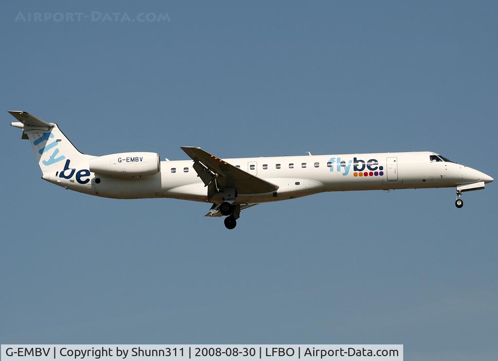 G-EMBV, 2001 Embraer EMB-145EU (ERJ-145EU) C/N 145482, Landing rwy 14R