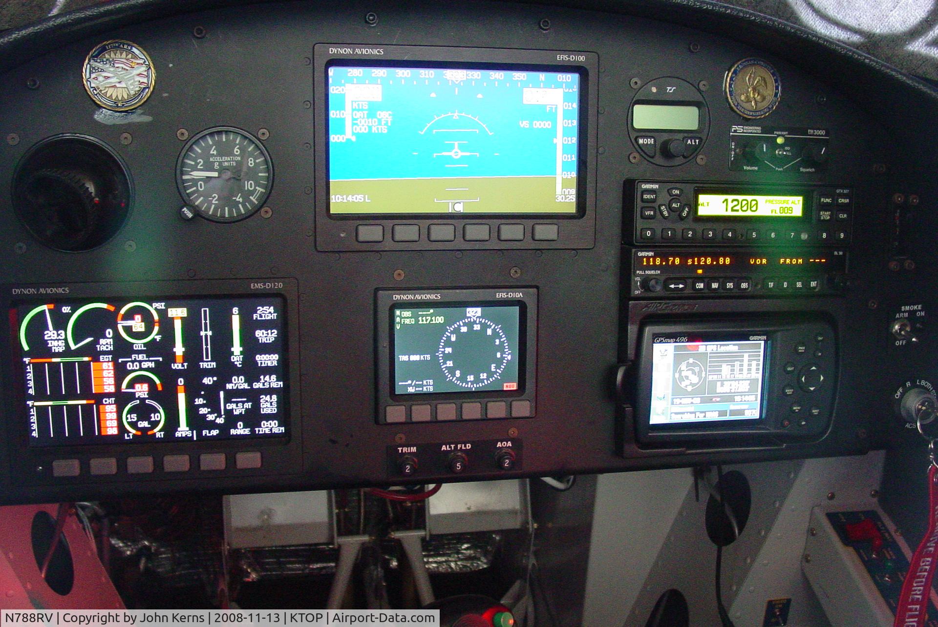 N788RV, 2008 Vans RV-8 C/N 82297, Doc's Delight Instrument Panel