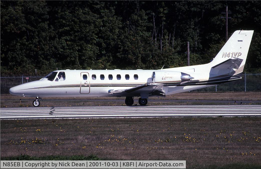 N85EB, 1998 Cessna 560 C/N 560-0492, KBFI (Seen here as N41VP as posted this aircraft is currently registered N85EB as posted)