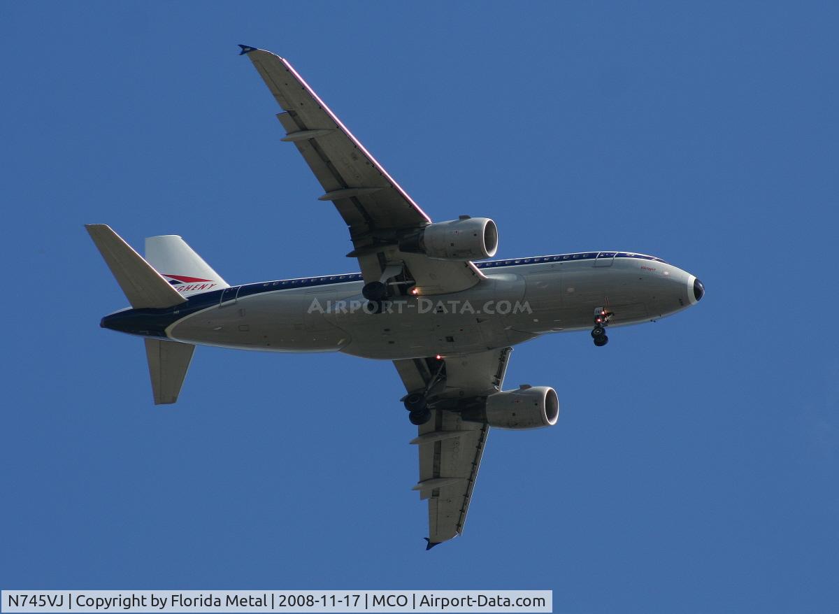 N745VJ, 2000 Airbus A319-112 C/N 1289, US Airways Allegheney retro colors A319