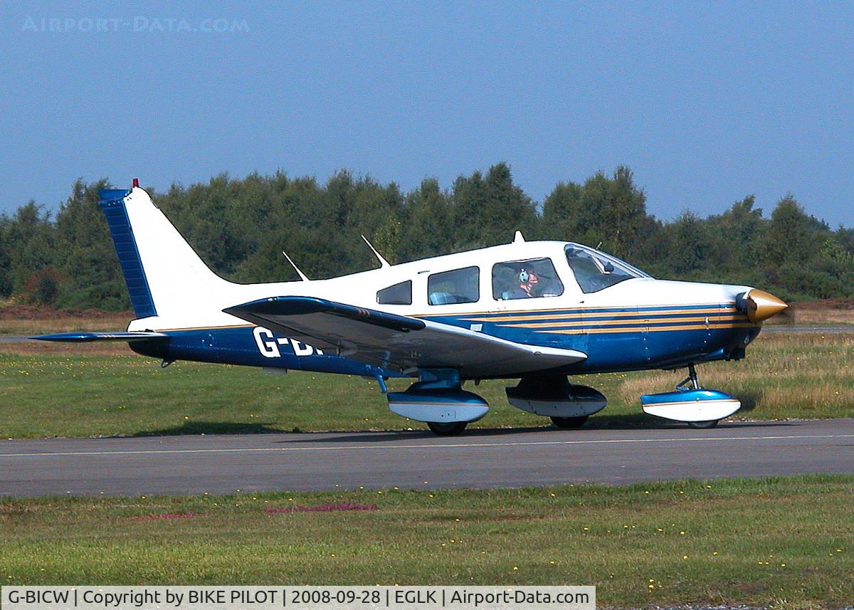 G-BICW, 1979 Piper PA-28-161 Cherokee Warrior II C/N 28-7916309, TAXYING OUT TO DEPART