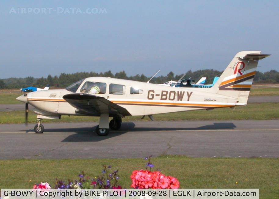 G-BOWY, 1981 Piper PA-28RT-201T Turbo Arrow IV Arrow IV C/N 28R-8131114, TAXYING BACK TO THE REDAIR RAMP