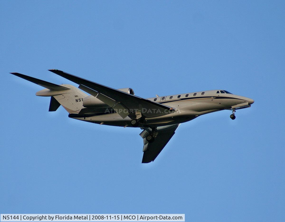 N5144, 1997 Cessna 750 Citation X Citation X C/N 750-0017, Cessna Citation X