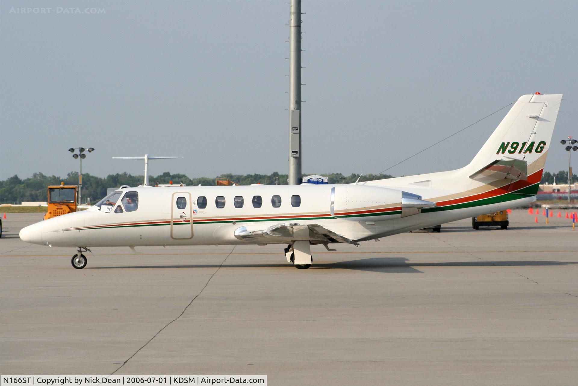 N166ST, 2002 Cessna 560 C/N 560-0606, KDSM (Seen here as N91AG this airframe is currently registered N166ST as posted)