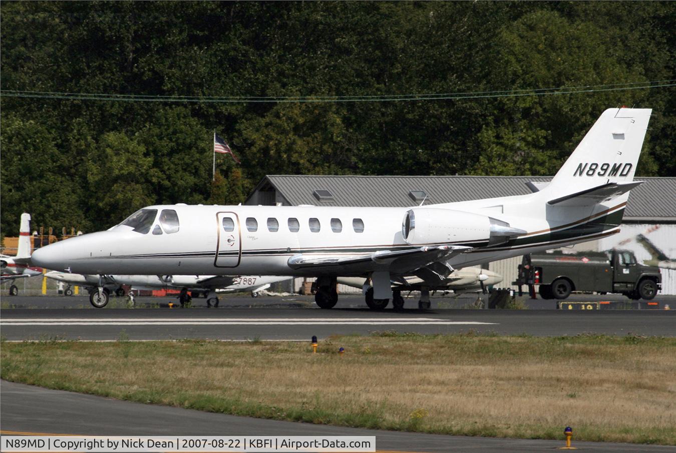 N89MD, 2002 Cessna 560 C/N 560-0612, KBFI