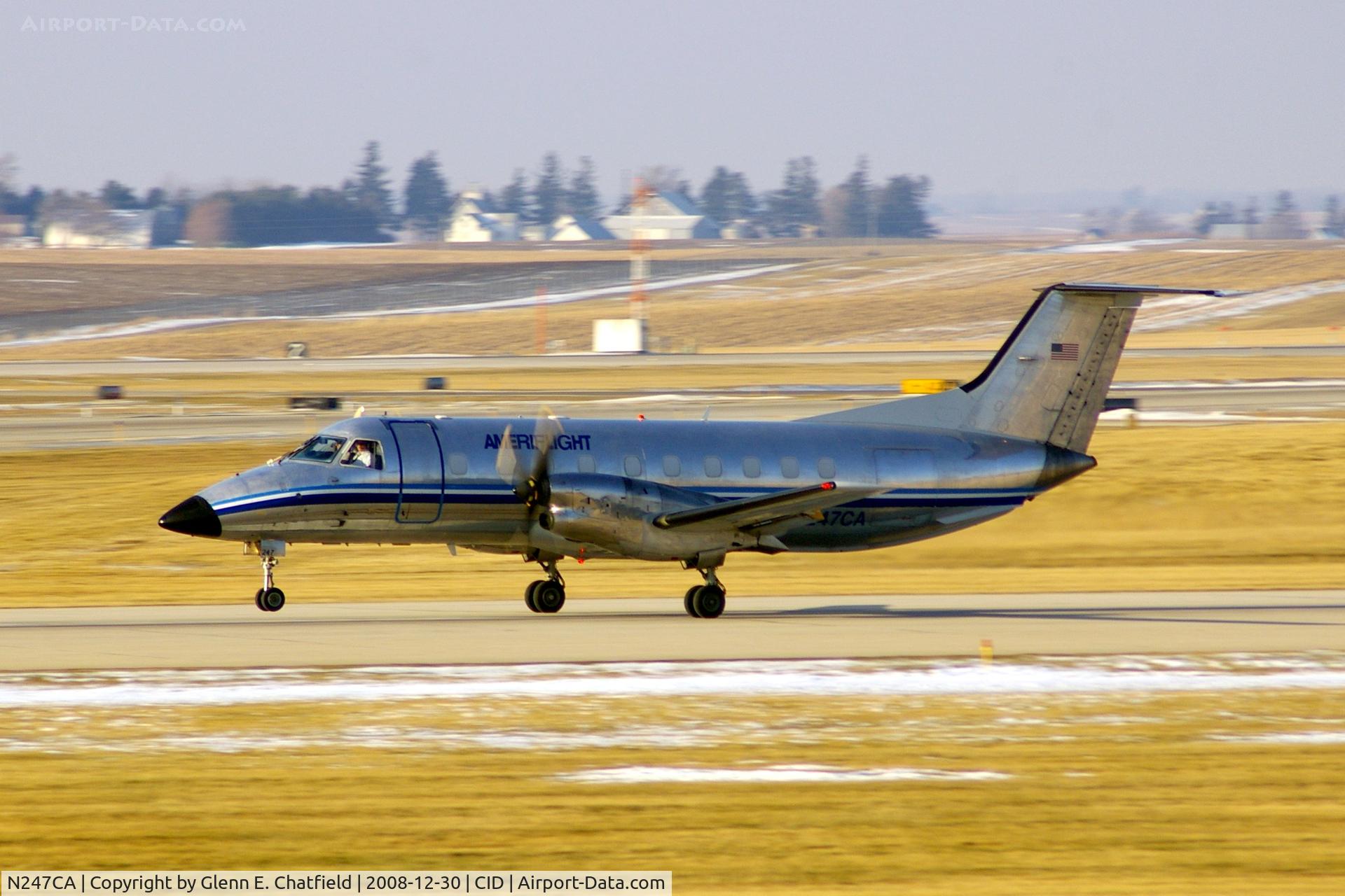 N247CA, 1991 Embraer EMB-120ER Brasilia C/N 120.225, Departing Runway 13, working for DHL
