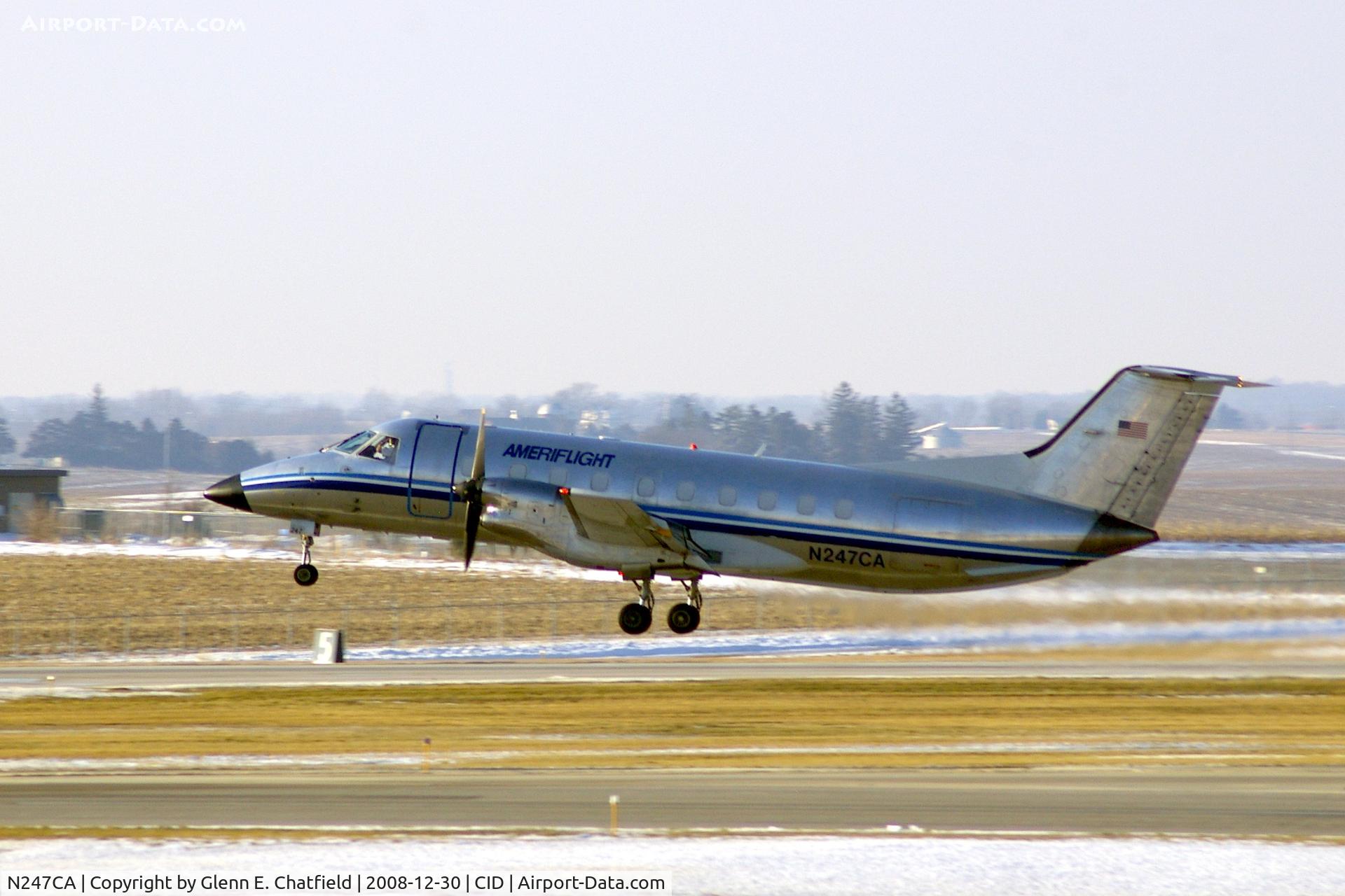 N247CA, 1991 Embraer EMB-120ER Brasilia C/N 120.225, Departing Runway 13, working for DHL