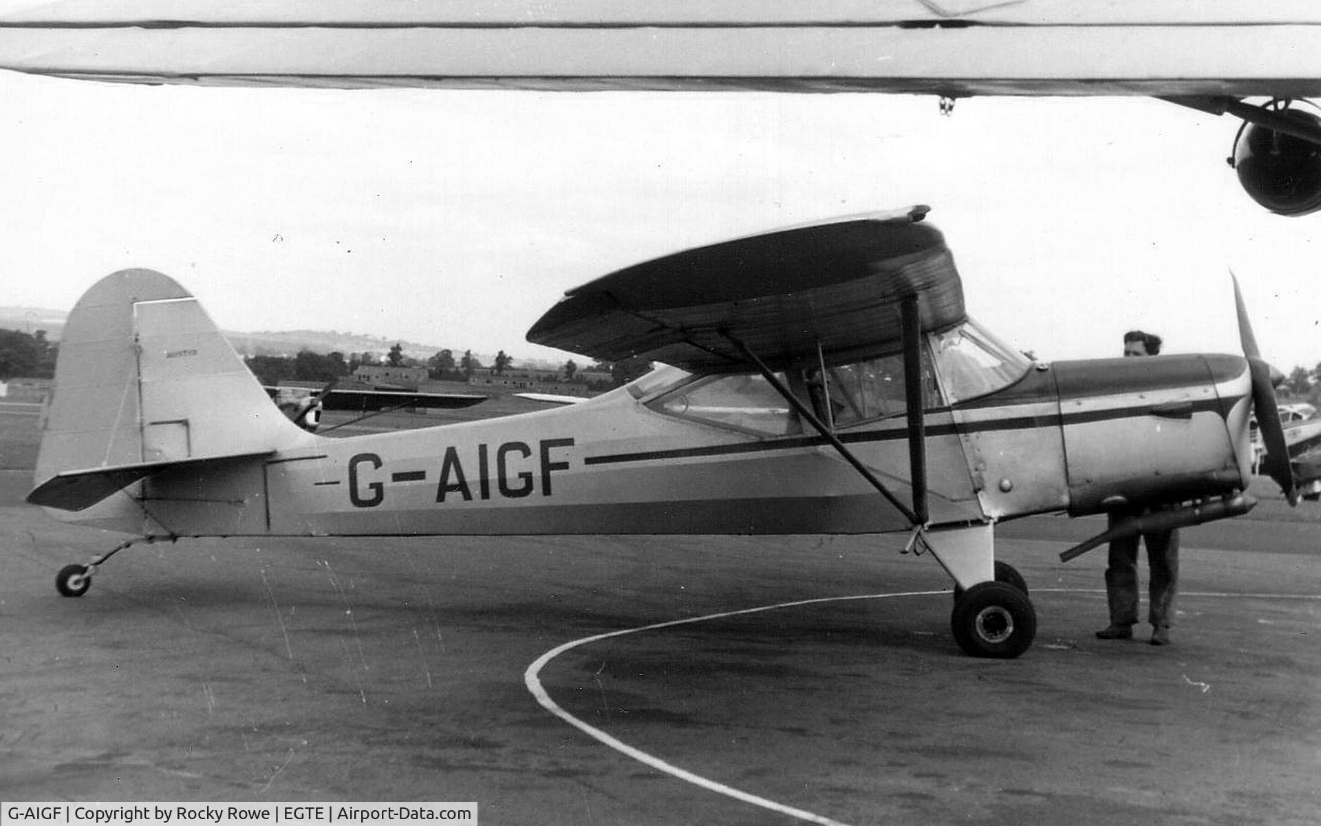 G-AIGF, 1946 Auster J-1N Alpha C/N 2188, Photographed at Exeter circa 1963