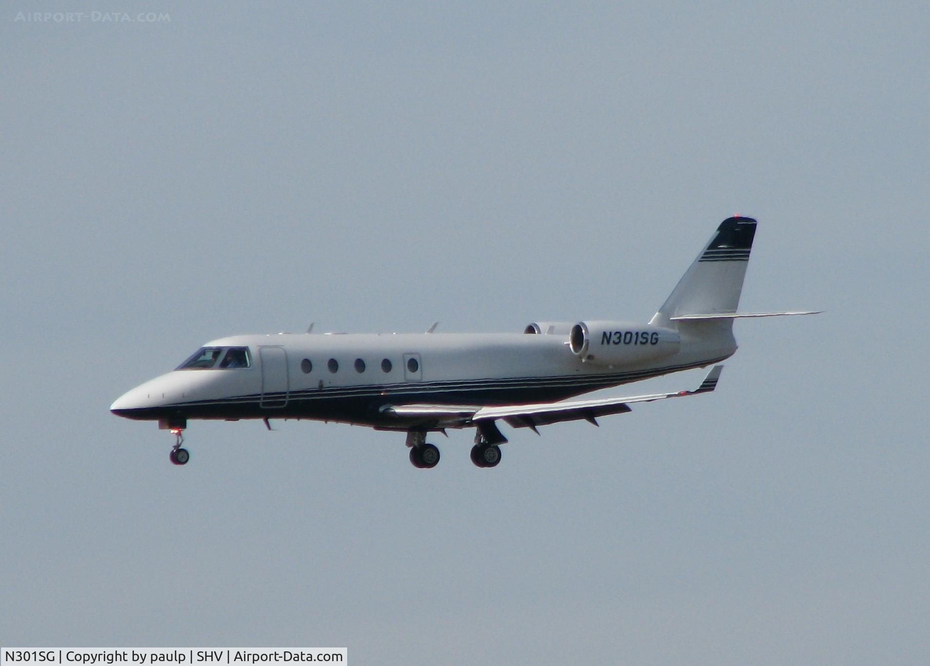 N301SG, 2006 Israel Aircraft Industries Gulfstream G150 C/N 205, Landing at Shreveport Regional.