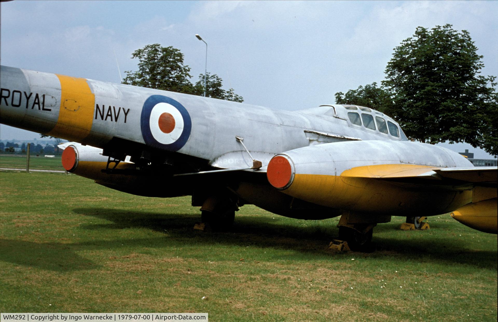 WM292, 1952 Gloster Meteor TT.20 C/N Not found WM292, Gloster Meteor TT20 at the Fleet Air Arm Museum Yeovilton