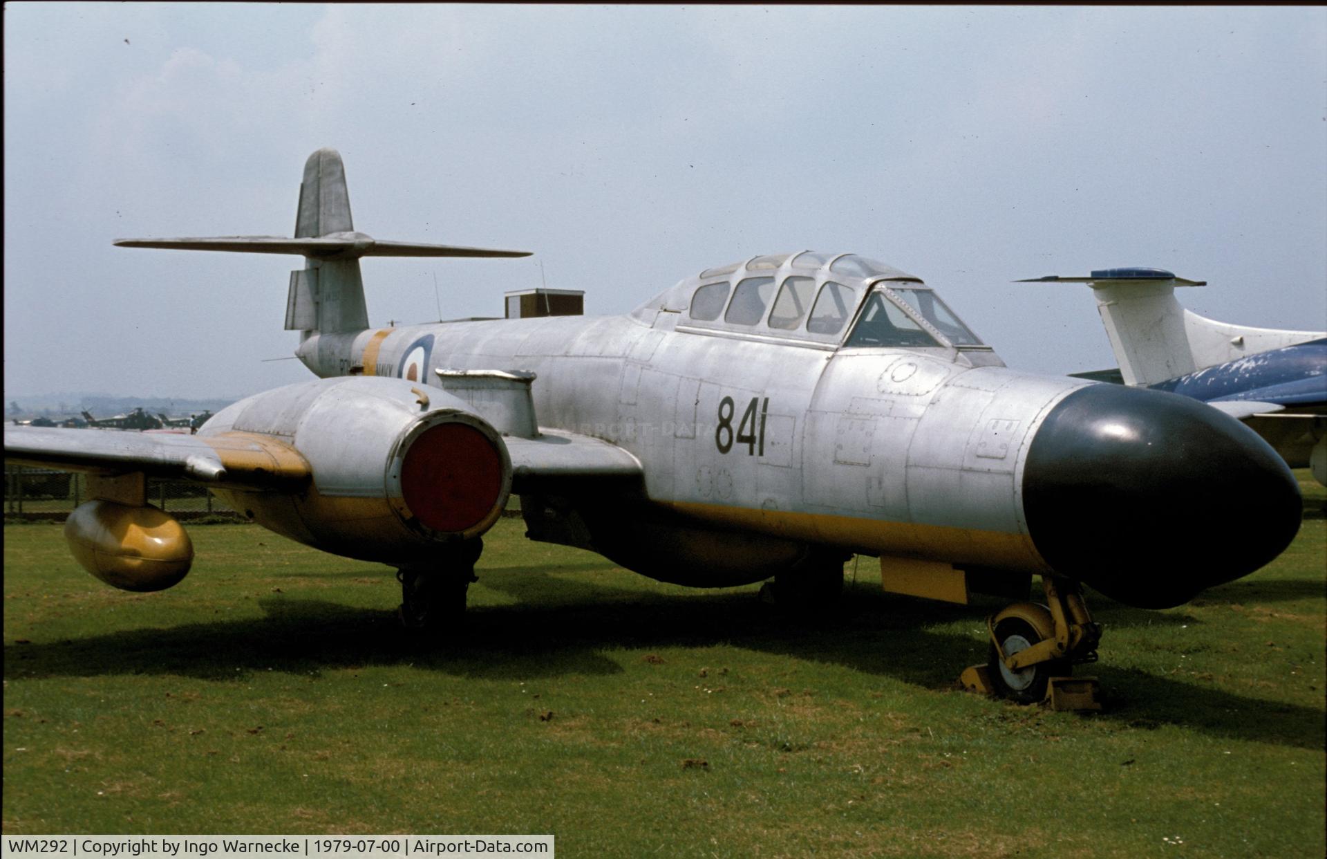 WM292, 1952 Gloster Meteor TT.20 C/N Not found WM292, Gloster Meteor TT20 at the Fleet Air Arm Museum Yeovilton