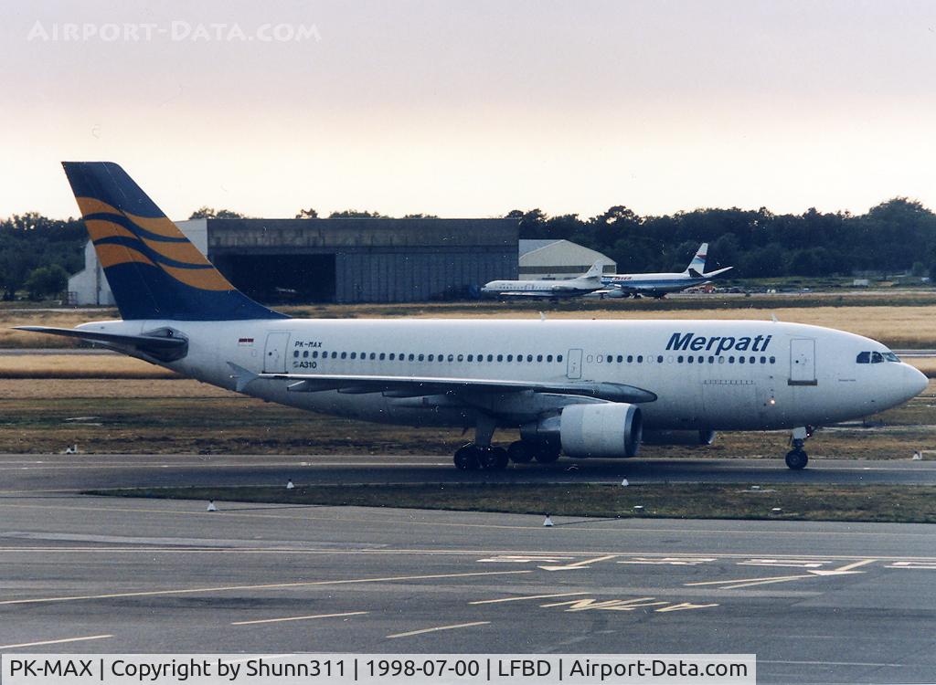 PK-MAX, 1990 Airbus A310-324 C/N 542, Arriving at the Sogerma center for storage