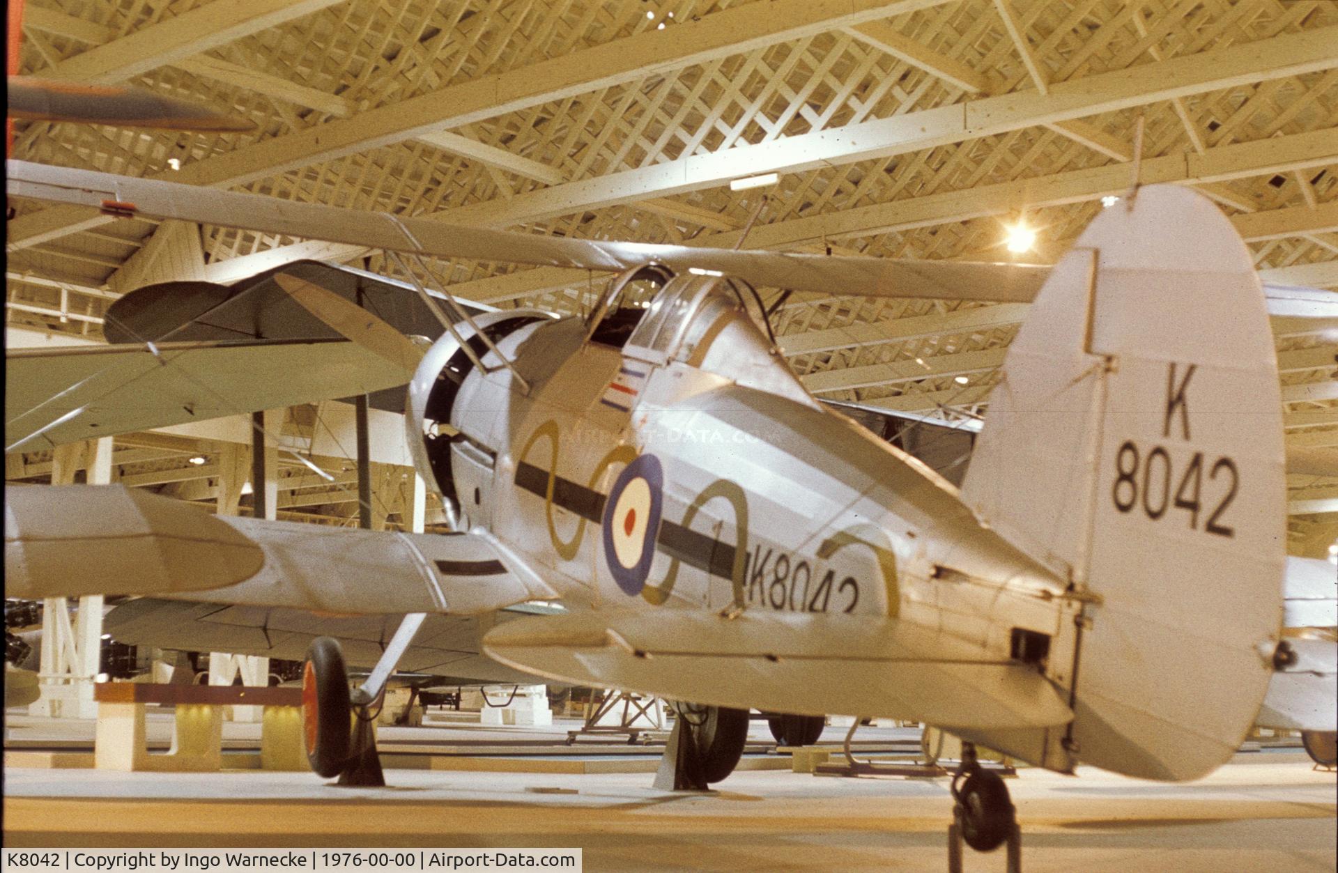 K8042, Gloster Gladiator Mk1 C/N Not found K8042, Gloster Gladiator I at the Royal Air Force Museum Hendon