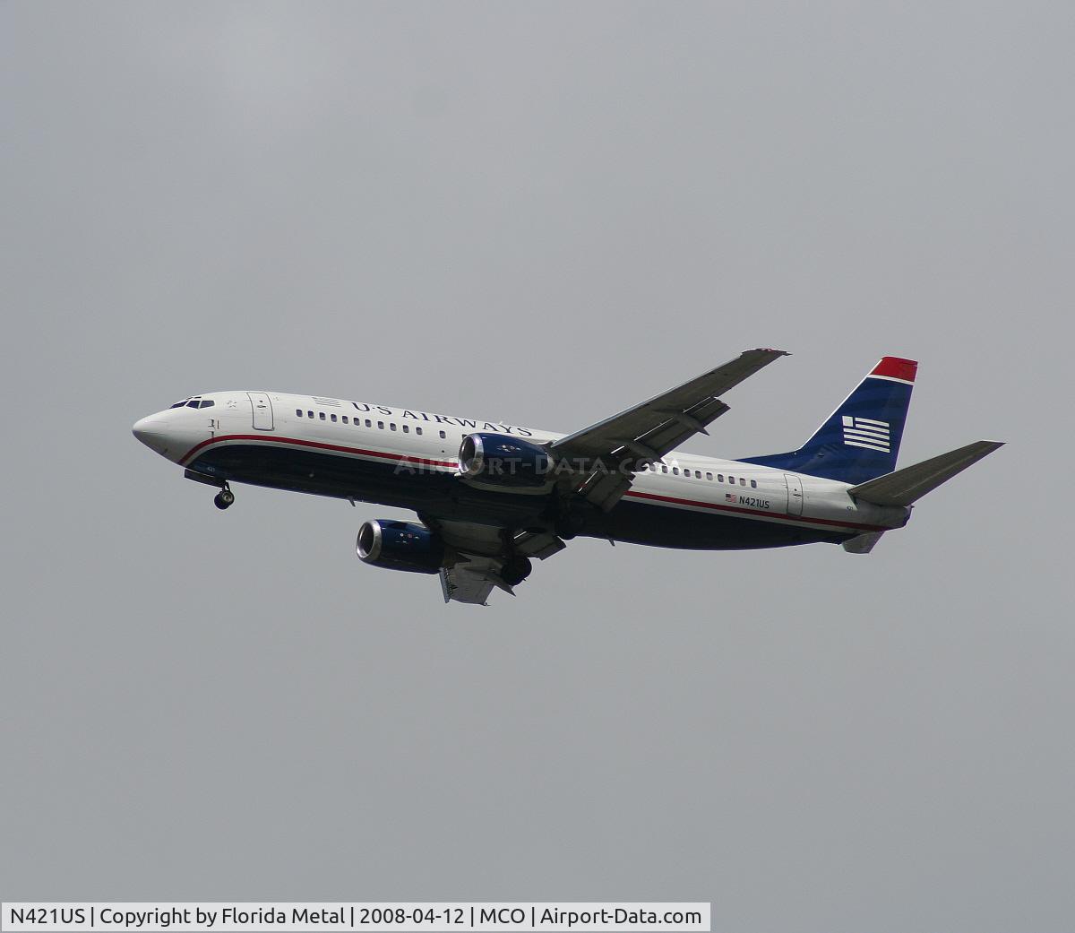N421US, 1989 Boeing 737-401 C/N 23988, US Airways 737-400