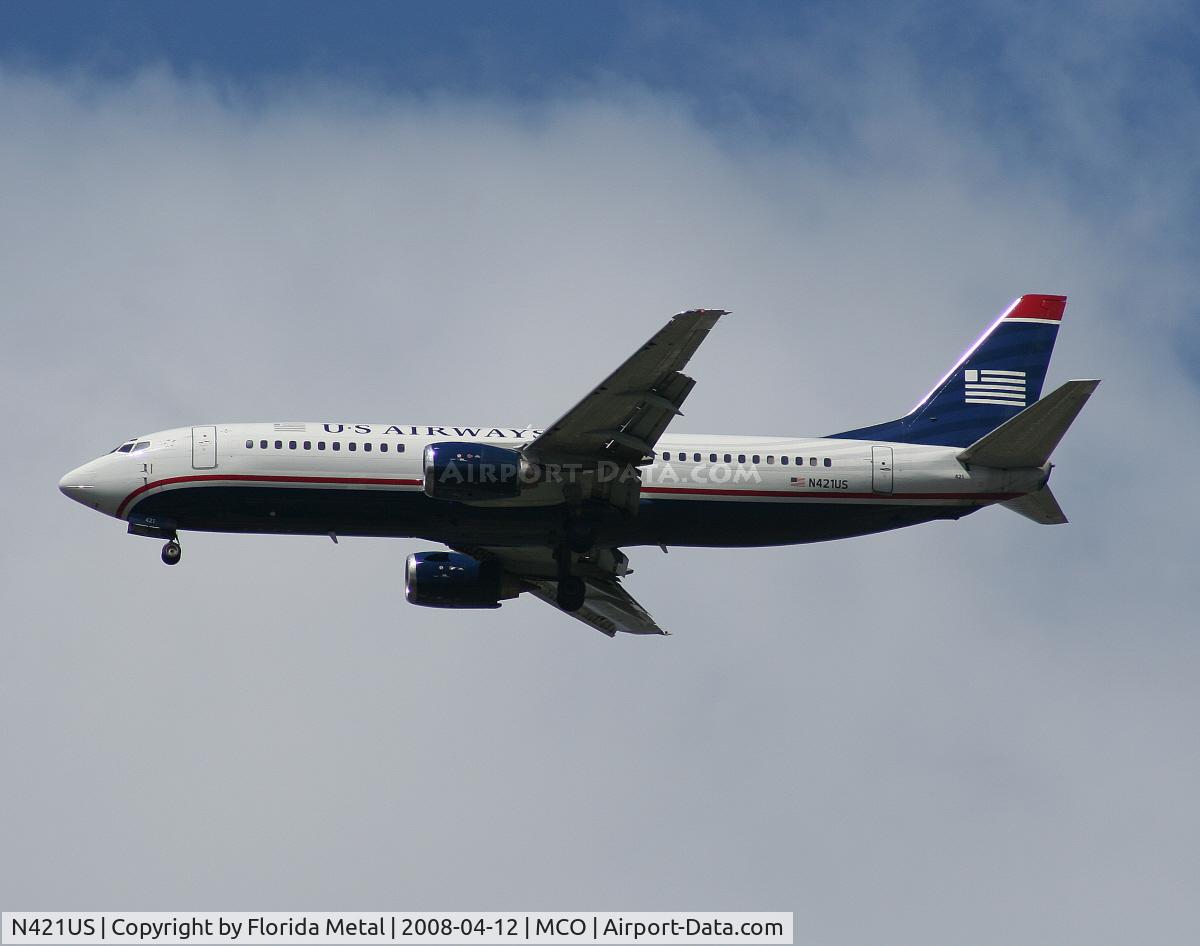 N421US, 1989 Boeing 737-401 C/N 23988, US Airways 737-400