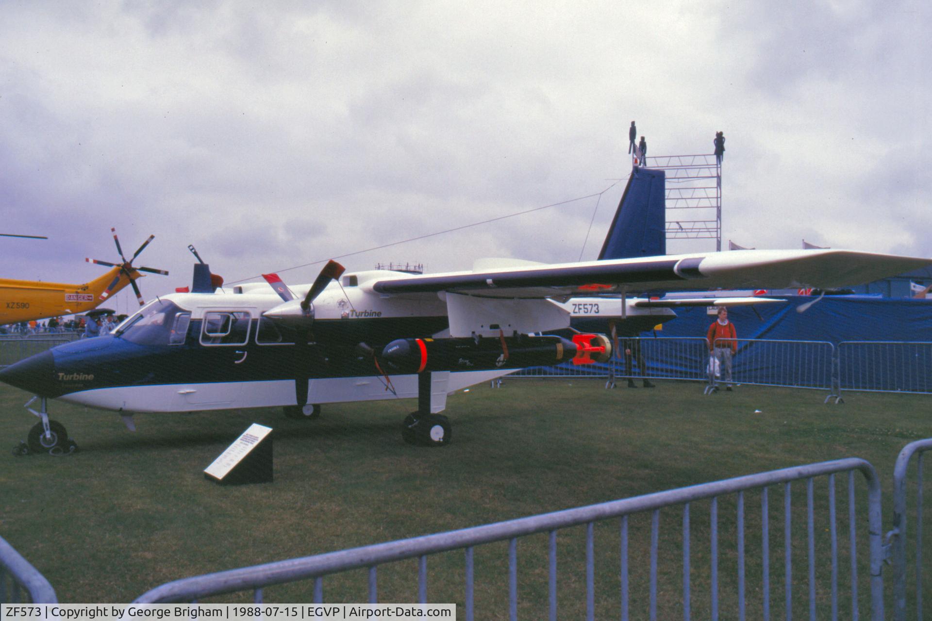 ZF573, Britten-Norman Islander CC.2A C/N 2034, Taken at Middle Wallop when the aircraft was with FRL