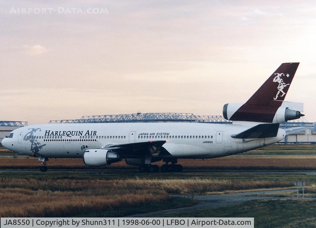 JA8550, 1988 McDonnell Douglas DC-10-30 C/N 48315, Arriving from flight... Special for French World Cup 1998...