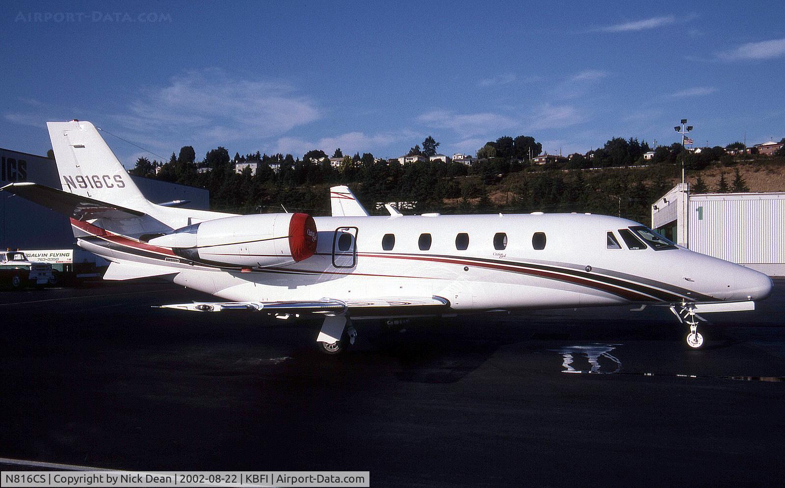 N816CS, 2001 Cessna 560XL Citation Excel C/N 560-5153, KBFI (Seen here as N916CS this airframe is currently registered N816CS as posted)