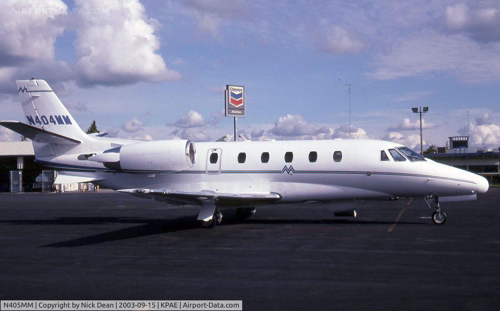 N405MM, 2001 Cessna 560 Citation Excel C/N 560-5161, KPAE (Seen here as N404MM this airframe is currently registered G-VECT as poated)