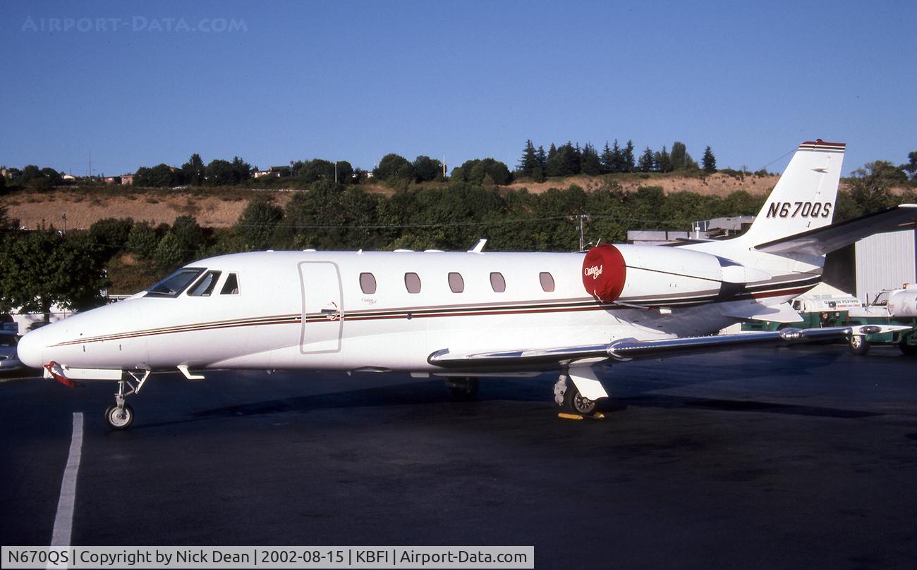 N670QS, 2001 Cessna 560XL Citation Excel C/N 560-5170, KBFI