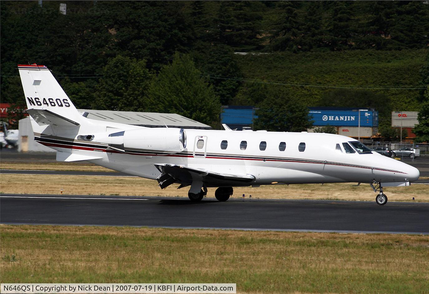N646QS, 2002 Cessna 560XL Citation Excel C/N 560-5246, KBFI