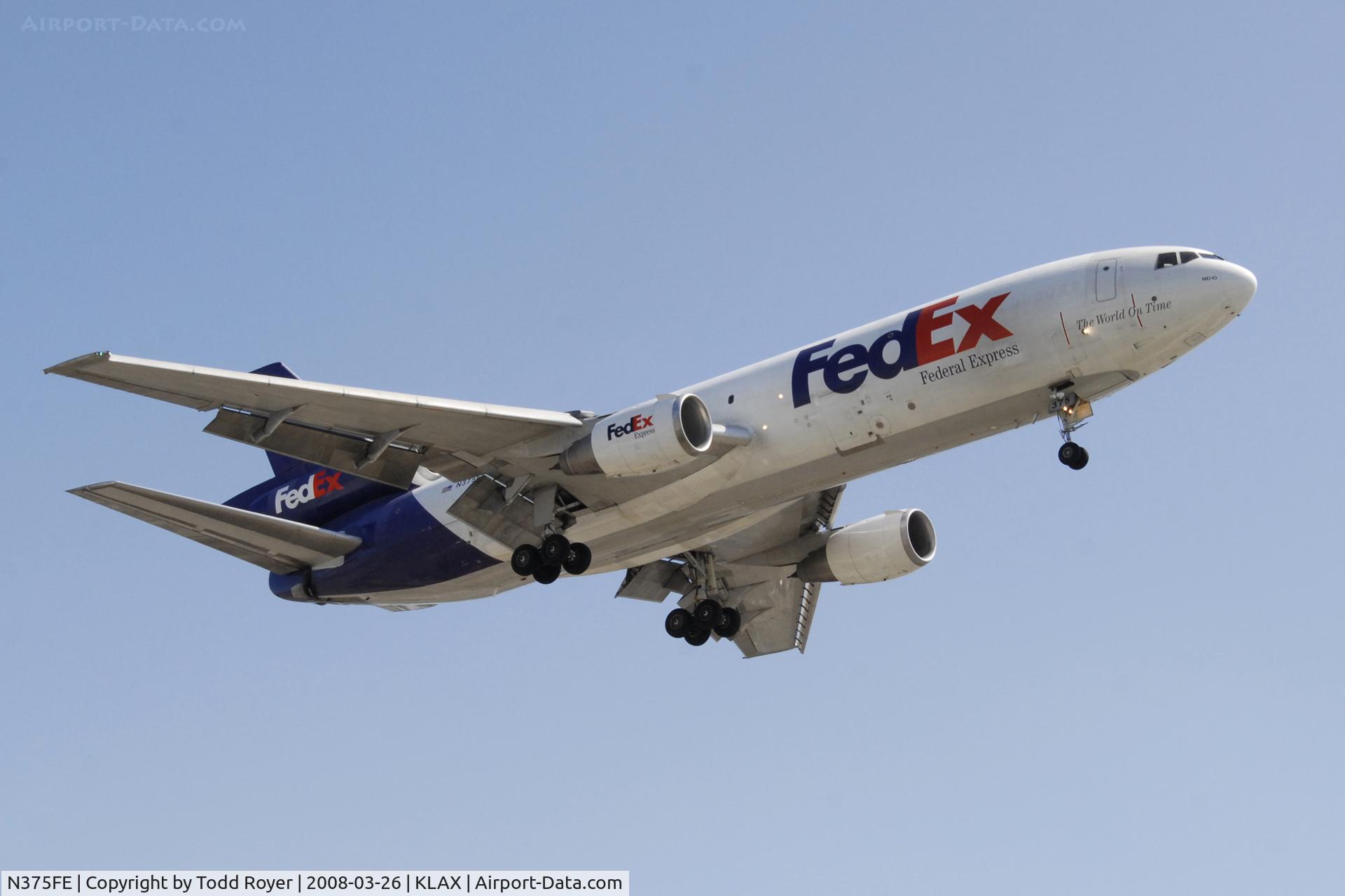 N375FE, 1972 McDonnell Douglas MD-10-10F C/N 46613, Landing 24R at LAX