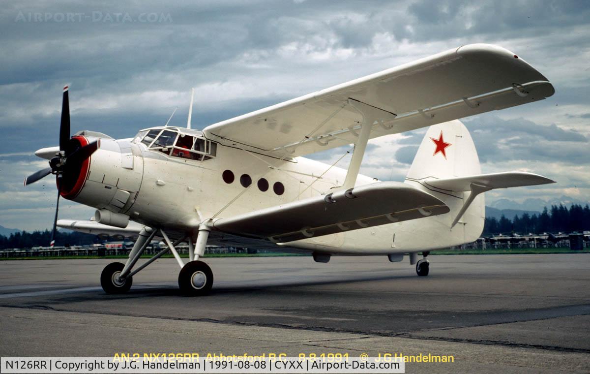 N126RR, 1971 Antonov An-2R C/N 1G12601, at Abbotsford B.C.