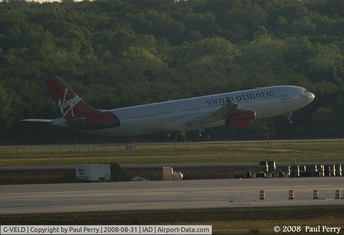 G-VELD, 1998 Airbus A340-313X C/N 214, Another international departure from RWY 30