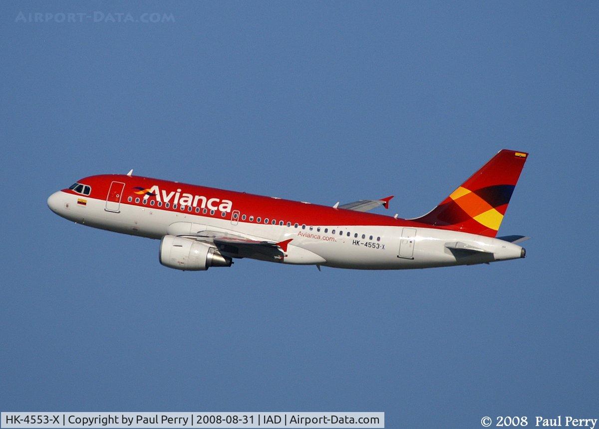 HK-4553-X, 2008 Airbus A319-115LR C/N 3467, One of only two A-319s Avianca operates