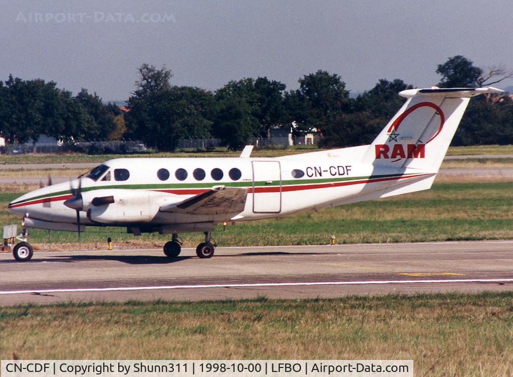 CN-CDF, 1979 Beech 200 Super King Air C/N BB-577, Arriving from training flight...