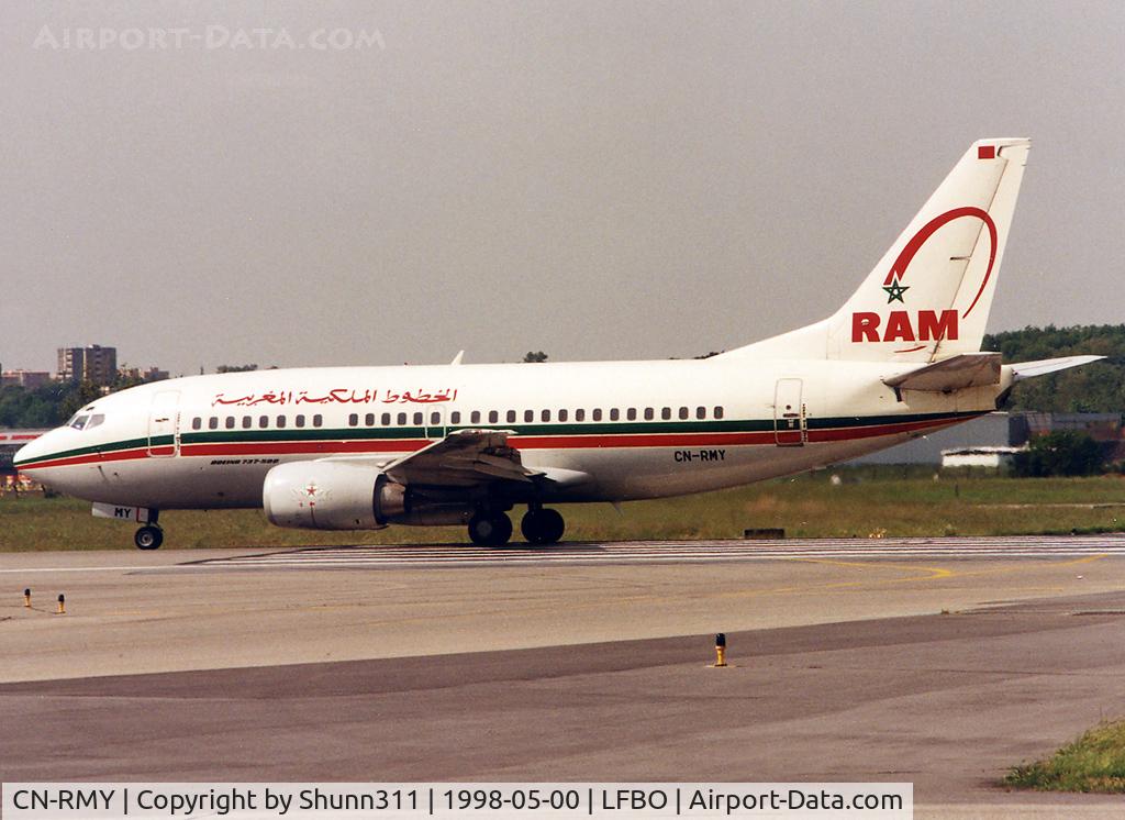 CN-RMY, 1992 Boeing 737-5B6 C/N 26525/2209, Ready for departure rwy 15L in old c/s...
