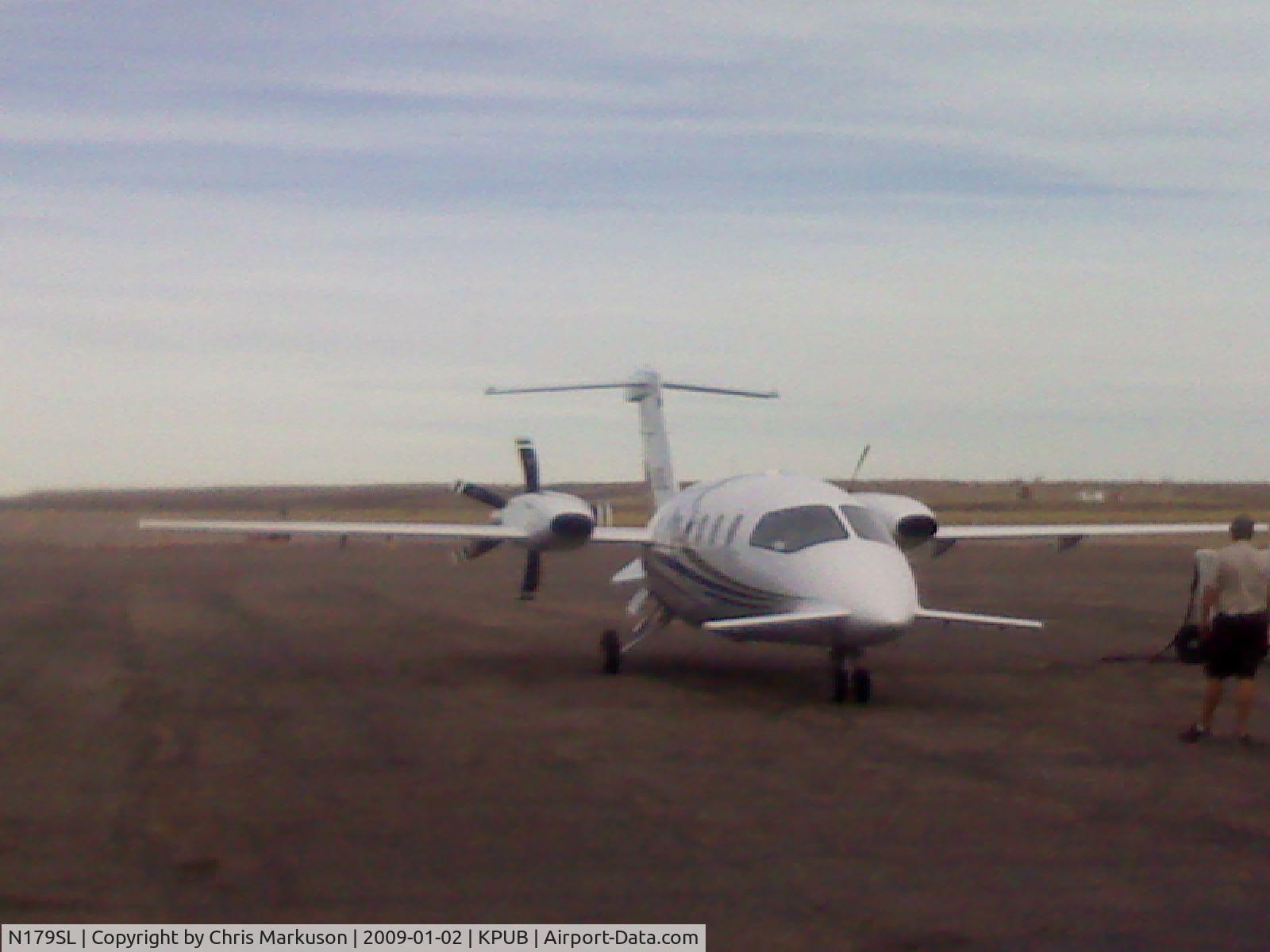 N179SL, 2008 Piaggio P-180 Avanti C/N 1170, Piaggio at Pueblo, CO fuel stop