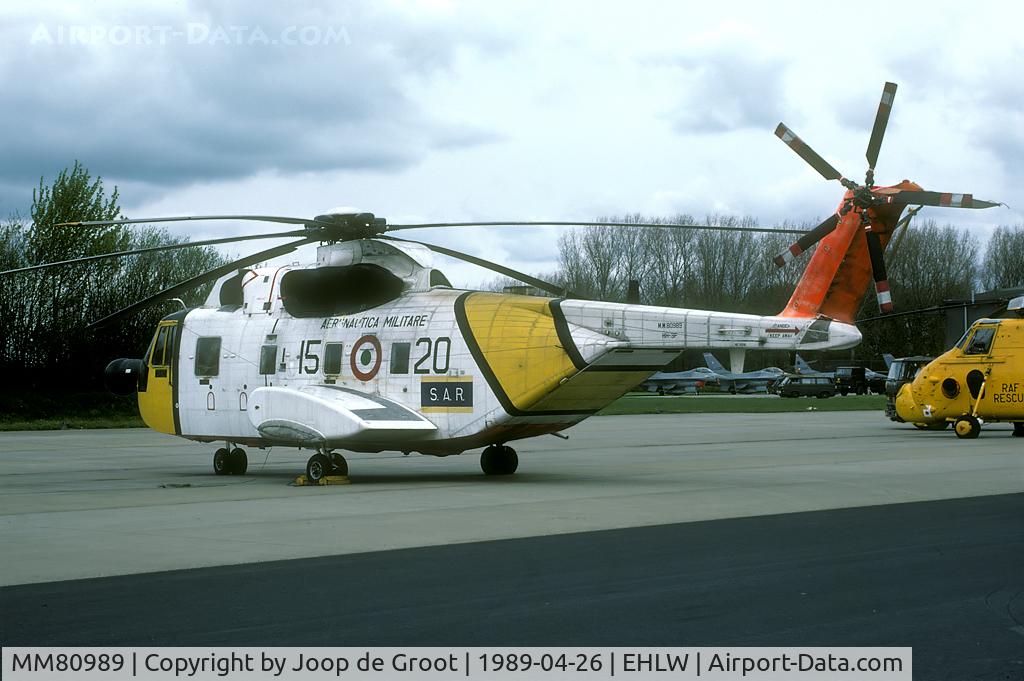 MM80989, Agusta HH-3F Pelican C/N 6216, In 1989 Leeuwarden hosted the SAR meet. Lots of interesting helicopters did participate in this exercise.