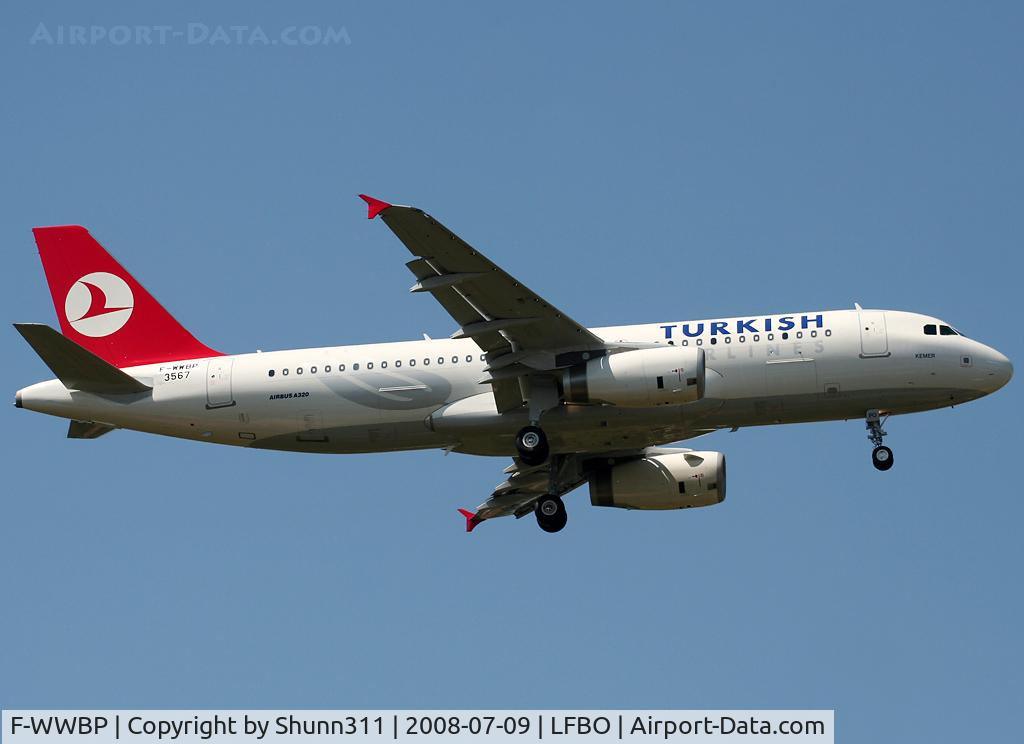 F-WWBP, 2008 Airbus A320-232 C/N 3567, C/n 3567 - To be TC-JPO