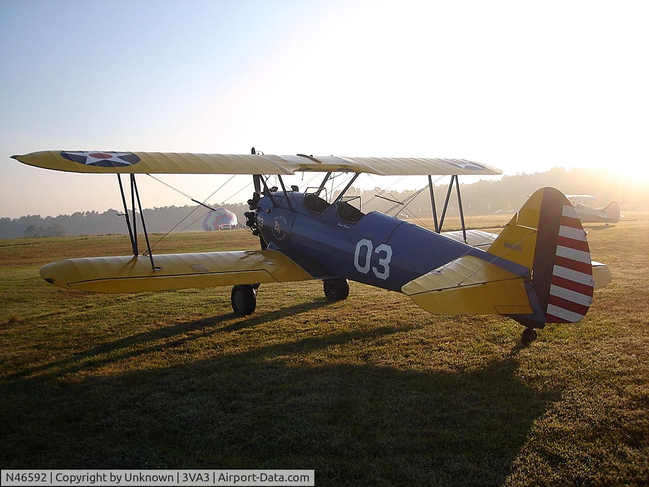 N46592, 1941 Boeing A75N1(PT17) C/N 75-2759, at the flying circus in bealeton va