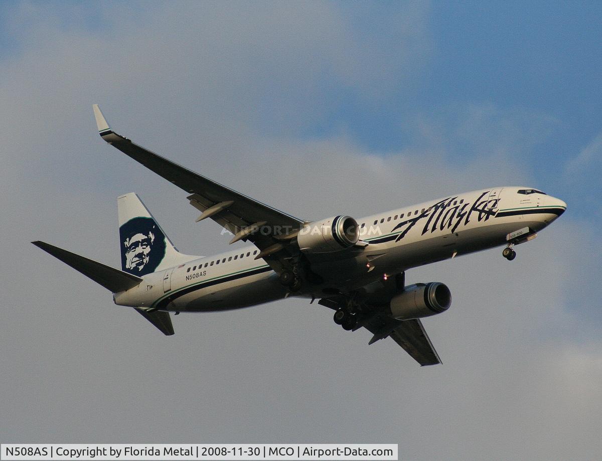 N508AS, 2008 Boeing 737-890 C/N 35691, Alaska 737-800