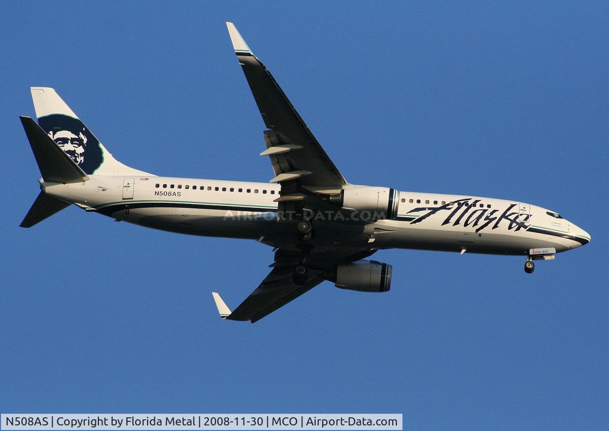 N508AS, 2008 Boeing 737-890 C/N 35691, Alaska 737-800