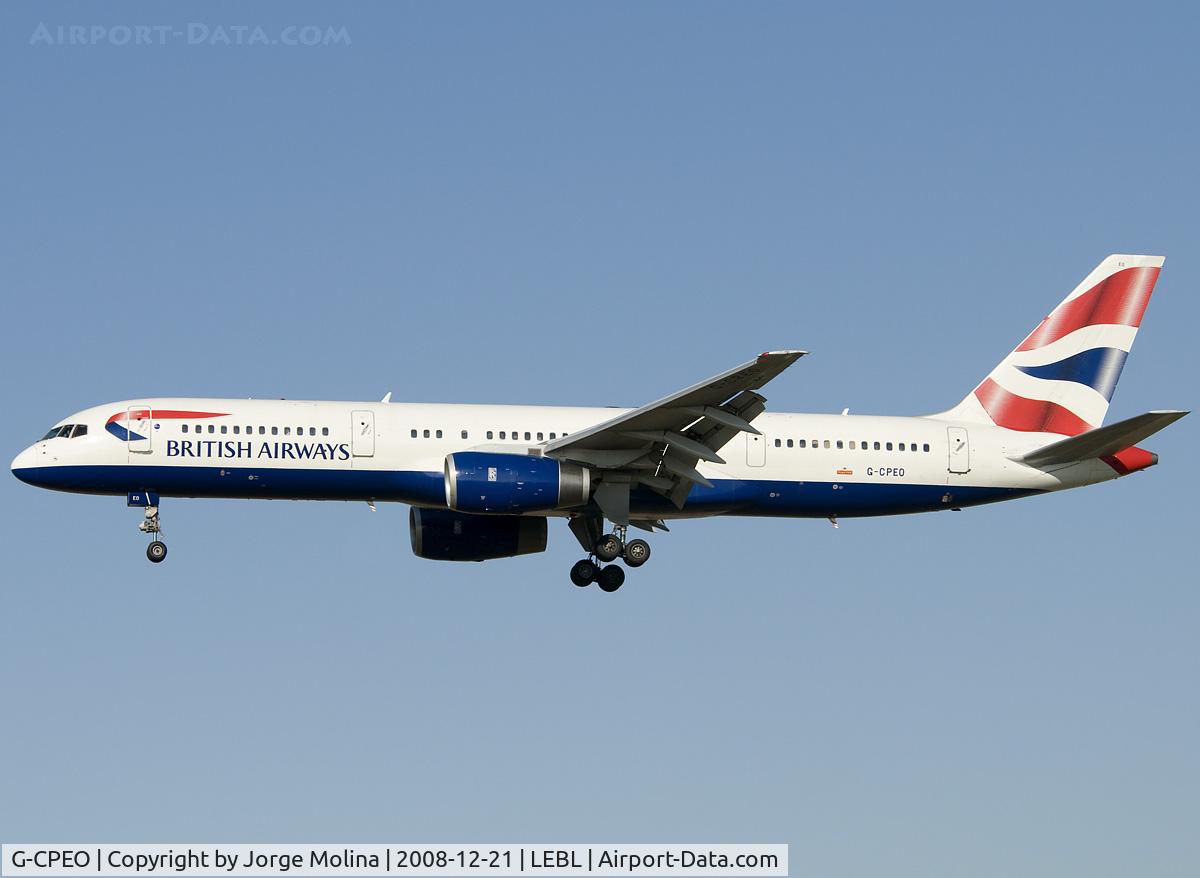 G-CPEO, 1997 Boeing 757-236 C/N 28667, On final to RWY 25R.