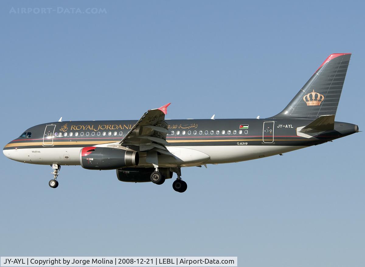 JY-AYL, 2008 Airbus A319-132 C/N 3428, 