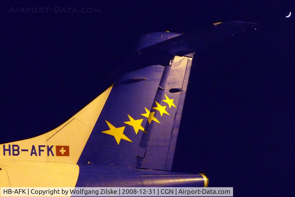HB-AFK, 1991 ATR 72-202 C/N 232, Tail with moon