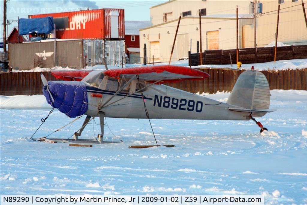 N89290, 1946 Cessna 140 C/N 8316, Parked on Z59 strip, Kuskokwim River Strip