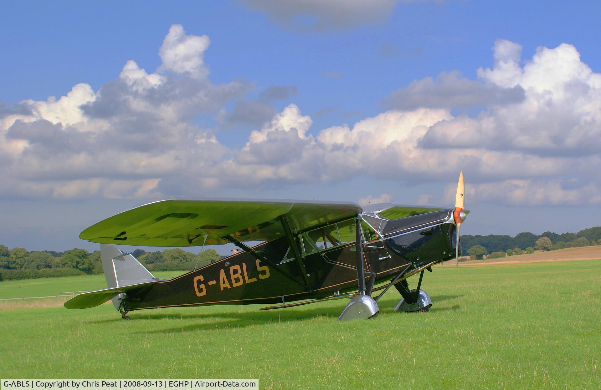 G-ABLS, 1931 De Havilland DH.80A Puss Moth C/N 2164, 1931 De Havilland Puss Moth at Popham, England