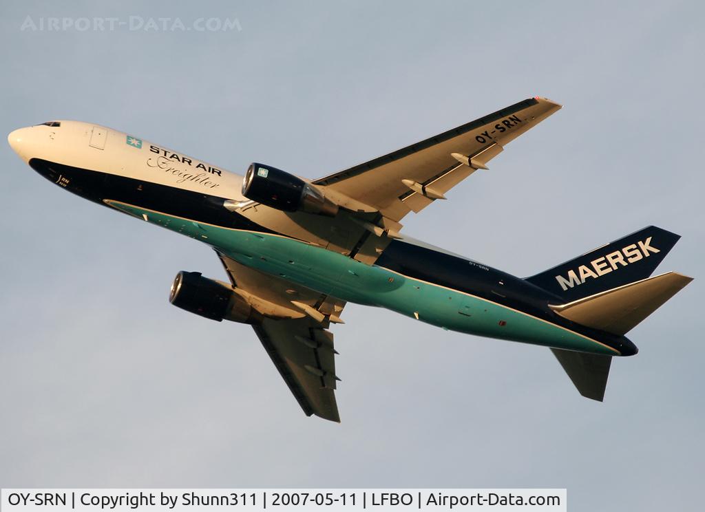 OY-SRN, 1985 Boeing 767-219ERF C/N 23326, On take off to CGN
