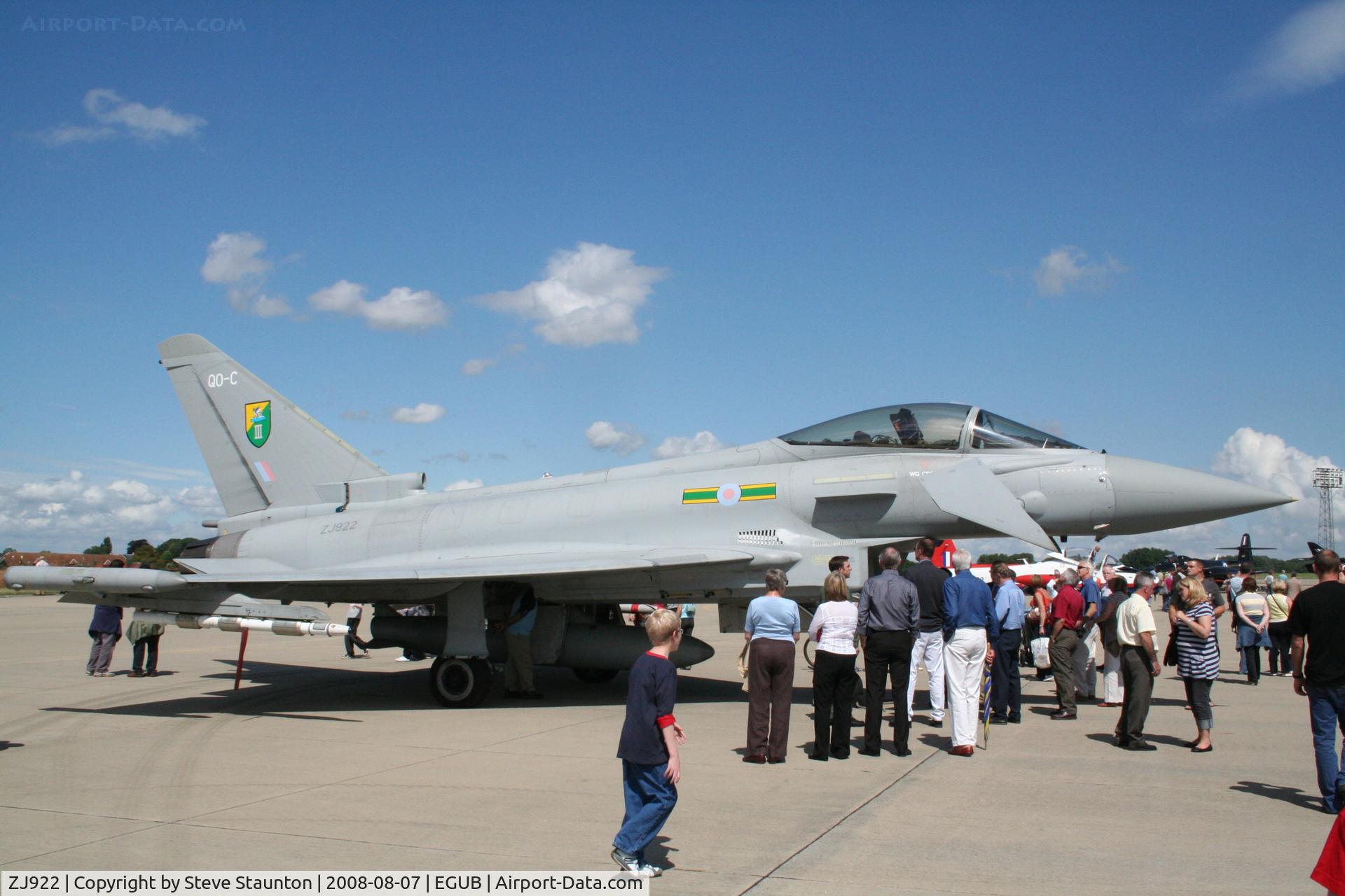 ZJ922, 2005 Eurofighter EF-2000 Typhoon F2 C/N 0073/BS013, RAF Benson Families Day, RAF Benson, Oxfordshire, England - August 2008