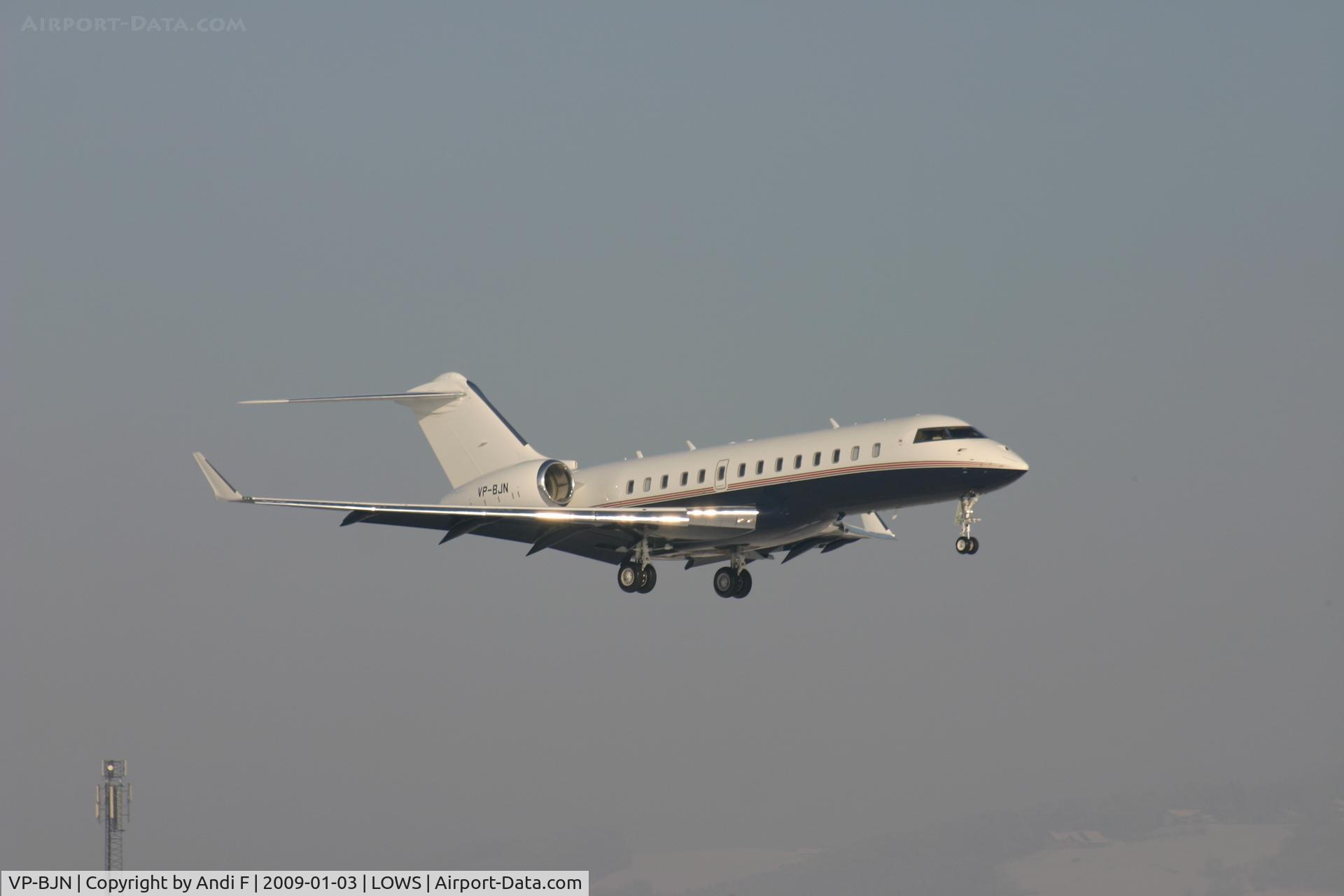 VP-BJN, 2007 Bombardier BD-700-1A11 Global 5000 C/N 9273, Jet Aviation Global 5000